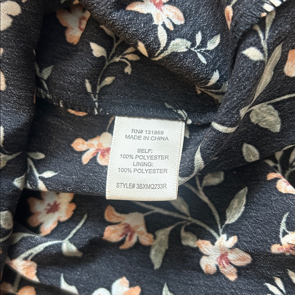 Inspired Hearts Black and Orange Floral Romper - Picture 3 of 3